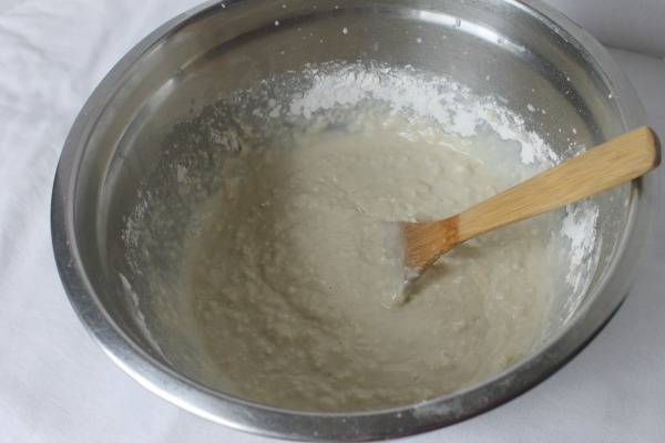 Mix in some of the flour