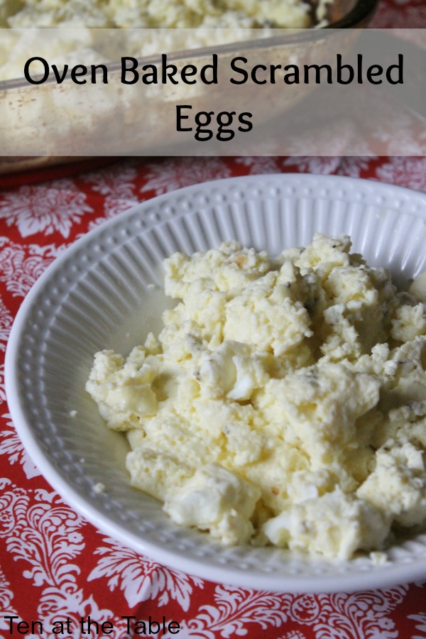 Oven Baked Scrambled Eggs | Ten at the Table | http://tenatthetable.com