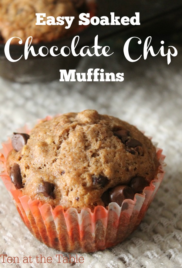 Easy Soaked Chocolate Chip Muffins