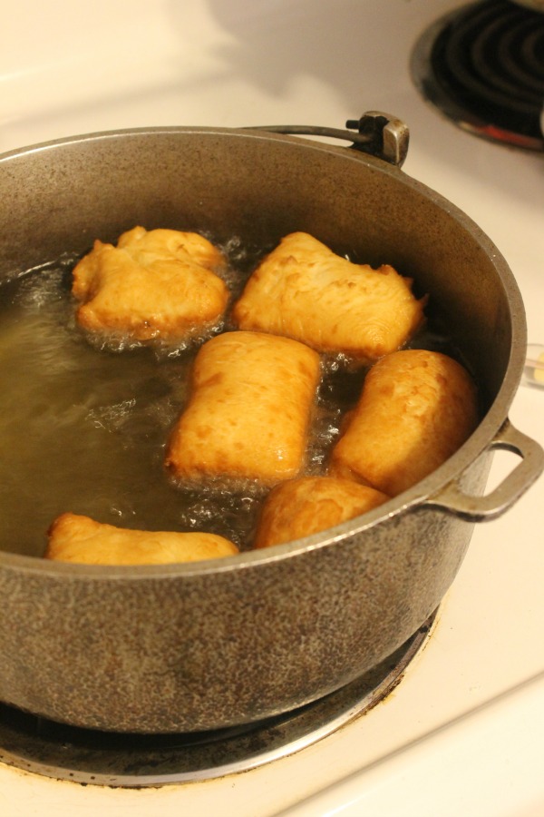 frying the beignets
