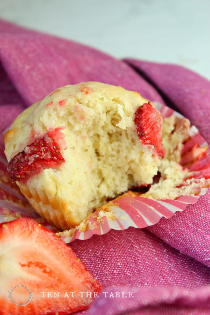 fresh strawberry muffins